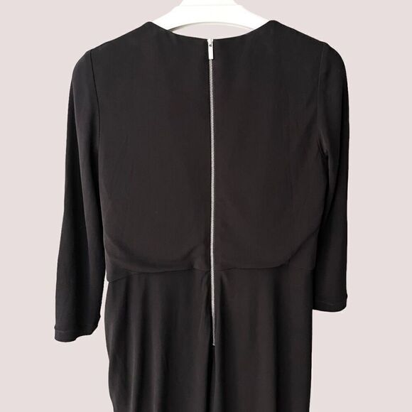 KAREN MILLEN EUC Jersey drape midi in Black Size 10 - Picture 7 of 8